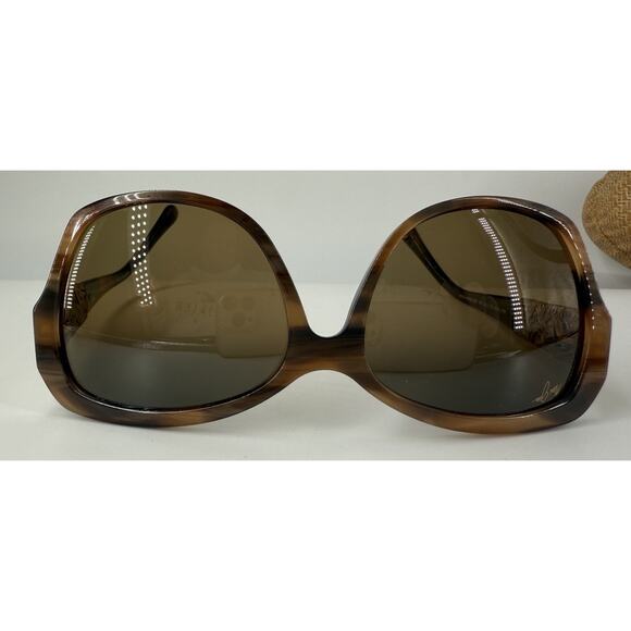 MAUI JIM SWAYING PALMS MJ 530-93 BROWN 24K GOLD BRONZE POLARIZED SUNGLASSES 9 - Picture 10 of 14